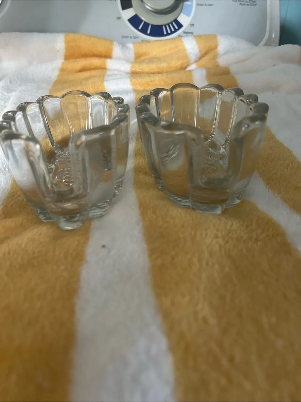 Vintage Princess House crystal spoon and fork rest holder 2 set